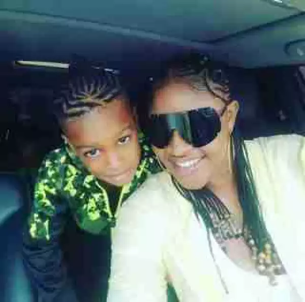 Actress Angela Okorie & Her Braided Son Swagged Up In New Photos